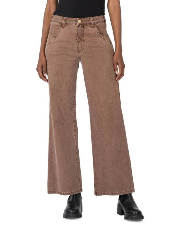 Kut from the Kloth Denim - Kut from the cloth distressed brown wide leg jean